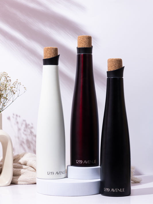 1219 Avenue Recherche Wine Shaped Premium Insulated Bottles 18hrs+ Hot and Cold