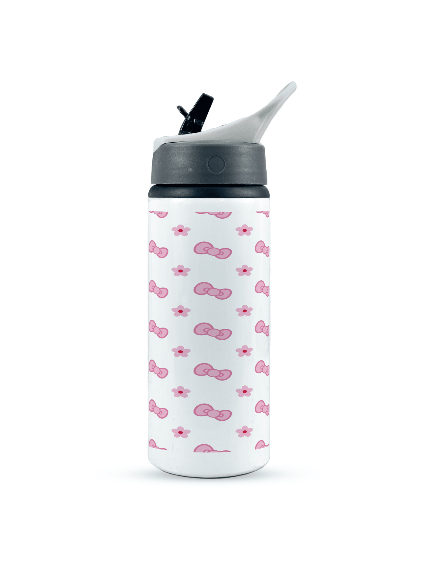 750ml Printed Fun-Sip Water Bottle | Kitty Bows Print | For Kids, School, Sports | Sipper Bottle with Carry Handle, Durable & Stylish