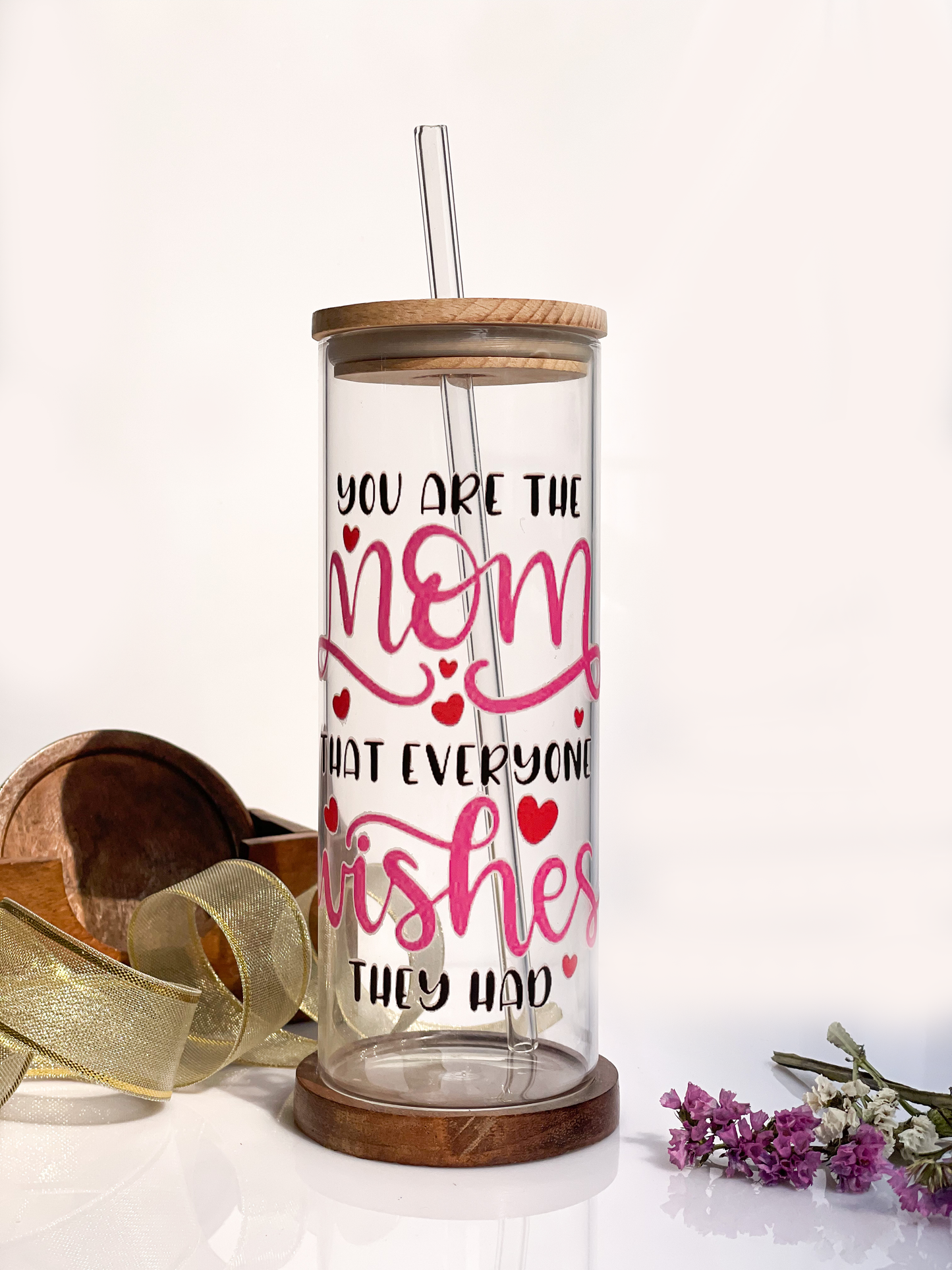 Grande Sipper 650ml| You're the Mom Print| 22 oz Coffee Tumbler with Straw and Lid