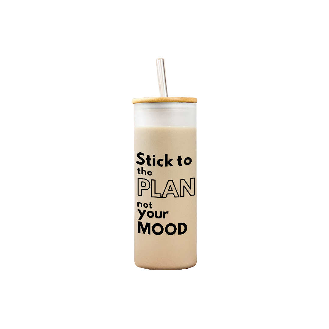 Frosted Grande Sipper 650ml| Stick to the Plan| 20oz Tall Tumbler with Straw and Lid