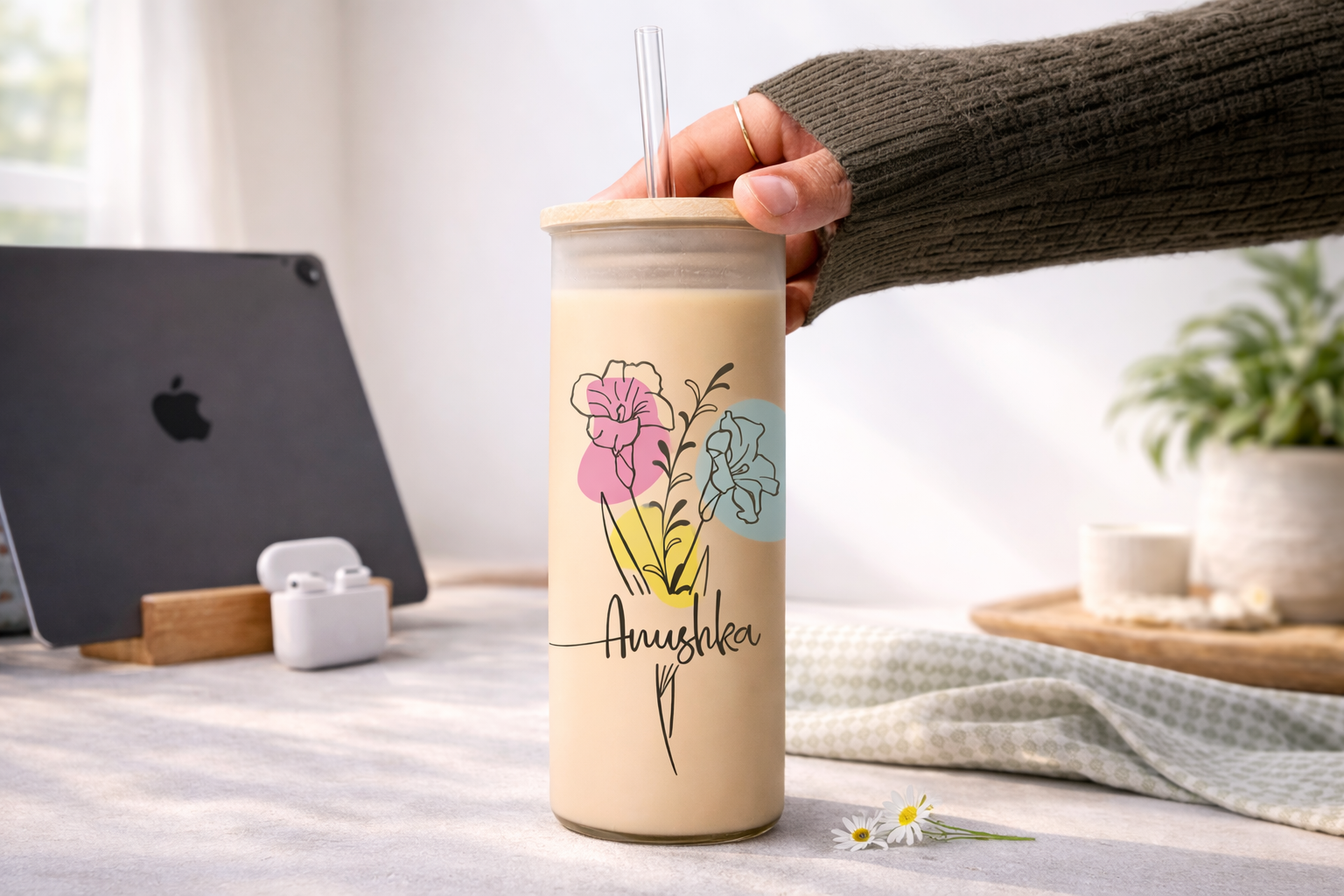 Personalized Glass Sipper Edit 1219 Avenue India