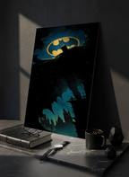 Printed 4K Ultra Gloss Metal Frame A3 Size | Dark Batman Print | 1.2mm Premium Thickness Wall Frame (12x18 Inches)