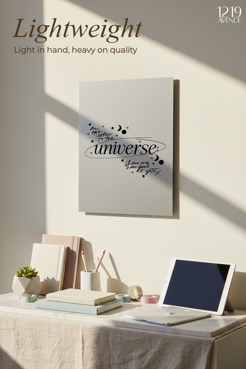 Printed 4K Ultra Gloss Metal Frame A3 Size | Universe Design | 1.2mm Premium Thickness Wall Frame (12x18 Inches)