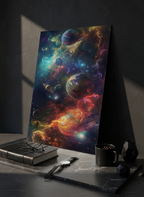Printed 4K Ultra Gloss Metal Frame A3 Size | Cosmic Dreamscape Print | 1.2mm Premium Thickness Wall Frame (12x18 Inches)