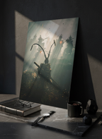 Printed 4K Ultra Gloss Metal Frame A3 Size | Spirit of the Samurai Print | 1.2mm Premium Thickness Wall Frame (12x18 Inches)