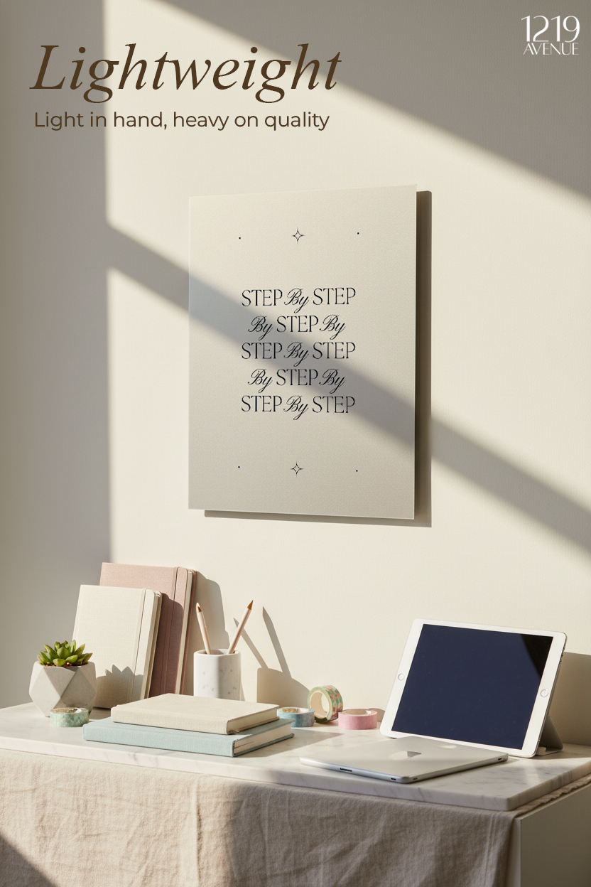 Printed 4K Ultra Gloss Metal Frame A3 Size | Step By Step Design | 1.2mm Premium Thickness Wall Frame (12x18 Inches)