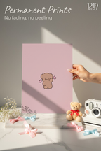 Printed 4K Ultra Gloss Metal Frame A3 Size | Lil Bear Love Print | 1.2mm Premium Thickness Wall Frame (12x18 Inches)