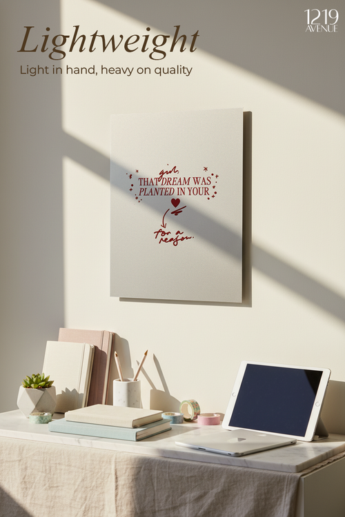 Printed 4K Ultra Gloss Metal Frame A3 Size | Planted Dreams Print | 1.2mm Premium Thickness Wall Frame (12x18 Inches)