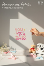 Printed 4K Ultra Gloss Metal Frame A3 Size | You Got This Print | 1.2mm Premium Thickness Wall Frame (12x18 Inches)