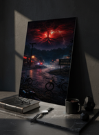 Printed 4K Ultra Gloss Metal Frame A3 Size | STRANGER THINGS-Unseen Layers Print | 1.2mm Premium Thickness Wall Frame (12x18 Inches)