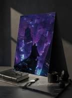 Printed 4K Ultra Gloss Metal Frame A3 Size | Batman Gotham Nights Print | 1.2mm Premium Thickness Wall Frame (12x18 Inches)