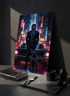 Printed 4K Ultra Gloss Metal Frame A3 Size | Midnight Mafia Vibes Print | 1.2mm Premium Thickness Wall Frame (12x18 Inches)