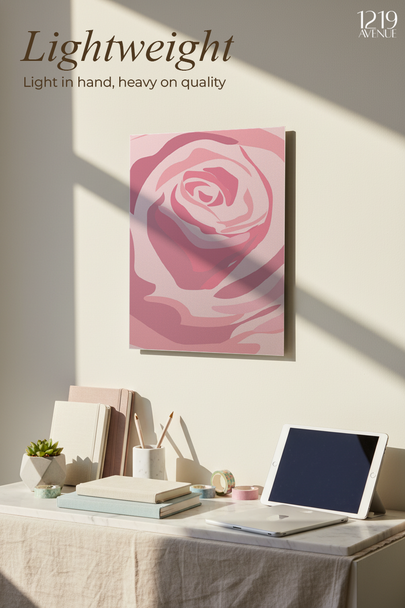 Printed 4K Ultra Gloss Metal Frame A3 Size | Rose Design | 1.2mm Premium Thickness Wall Frame (12x18 Inches)