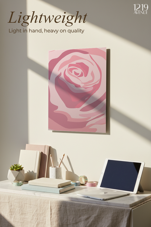 Printed 4K Ultra Gloss Metal Frame A3 Size | Rose Design | 1.2mm Premium Thickness Wall Frame (12x18 Inches)