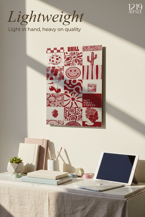 Printed 4K Ultra Gloss Metal Frame A3 Size | Scarlet Collage Print | 1.2mm Premium Thickness Wall Frame (12x18 Inches)