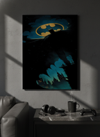 Printed 4K Ultra Gloss Metal Frame A3 Size | Dark Batman Print | 1.2mm Premium Thickness Wall Frame (12x18 Inches)