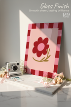 Printed 4K Ultra Gloss Metal Frame A3 Size | Flower Frame Print | 1.2mm Premium Thickness Wall Frame (12x18 Inches)