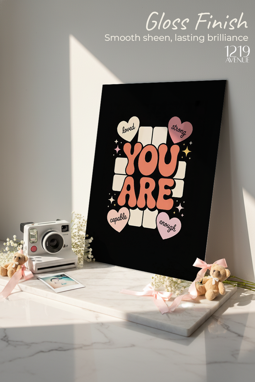 Printed 4K Ultra Gloss Metal Frame A3 Size | You Matter Print | 1.2mm Premium Thickness Wall Frame (12x18 Inches)