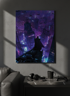 Printed 4K Ultra Gloss Metal Frame A3 Size | Batman Gotham Nights Print | 1.2mm Premium Thickness Wall Frame (12x18 Inches)