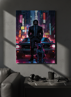 Printed 4K Ultra Gloss Metal Frame A3 Size | Midnight Mafia Vibes Print | 1.2mm Premium Thickness Wall Frame (12x18 Inches)