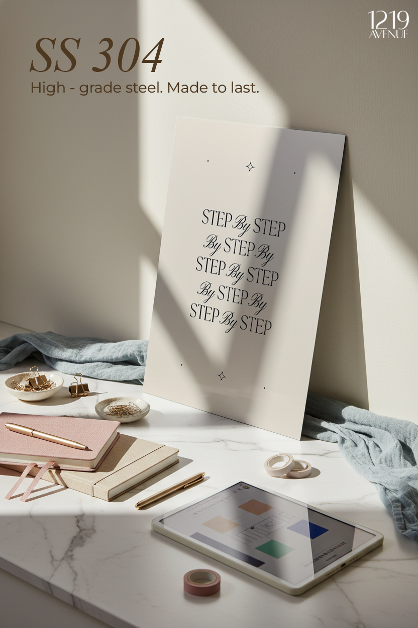 Printed 4K Ultra Gloss Metal Frame A3 Size | Step By Step Print | 1.2mm Premium Thickness Wall Frame (12x18 Inches)