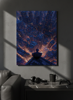 Printed 4K Ultra Gloss Metal Frame A3 Size | Spider-Man Rooftop Aura Print | 1.2mm Premium Thickness Wall Frame (12x18 Inches)