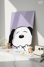 Printed 4K Ultra Gloss Metal Frame A3 Size | Sleepy Pup Print | 1.2mm Premium Thickness Wall Frame (12x18 Inches)