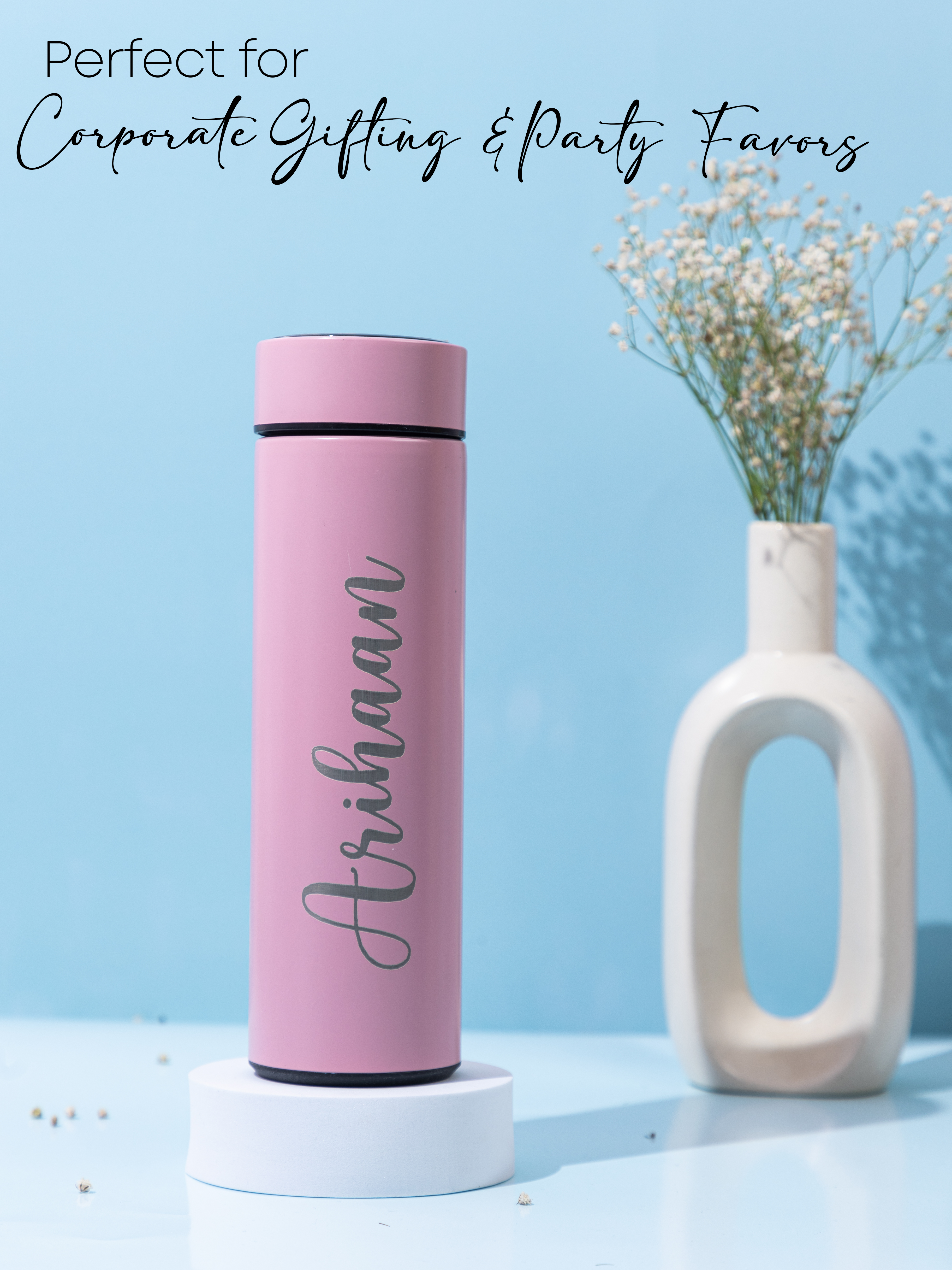 Personalized temperature display double walled bottles 500ml