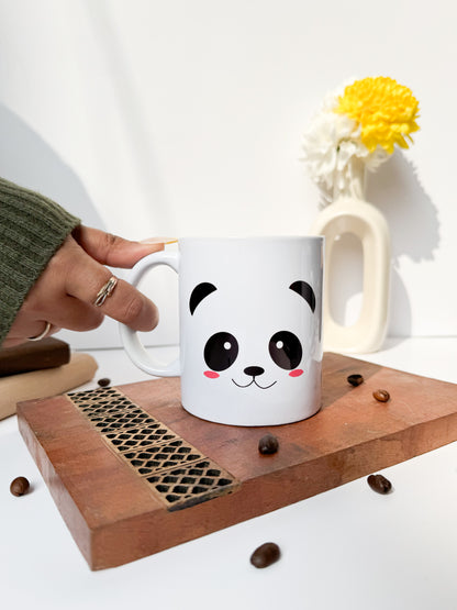 Ceramic White Mug 350ml |The Cute Panda Print | Pocket Picks Mugs