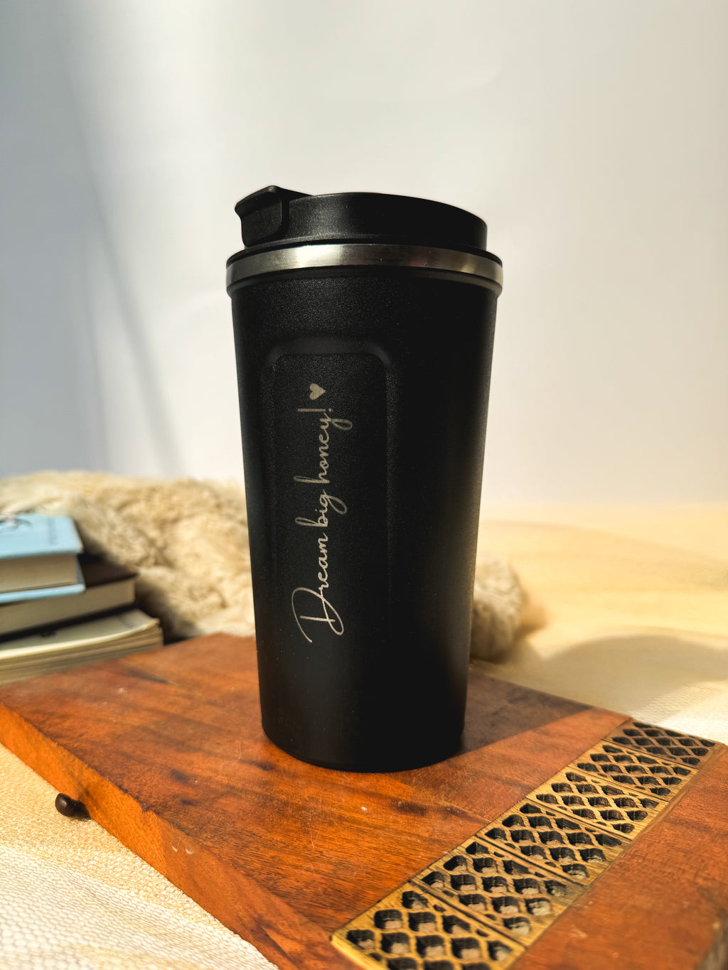 Personalized Name/Quote Temperature Display Portable Coffee Flask 500ml