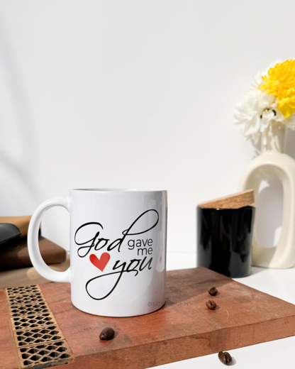 Ceramic Mug 350ml | God Gave Me You Print | Pocket Picks Mugs