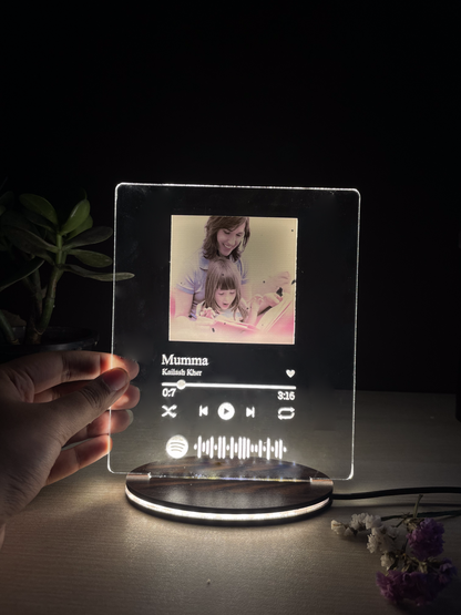 Personalized LED Side Table Lamp | Spotify Song and Image Customized | NO COD
