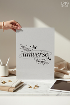 Printed 4K Ultra Gloss Metal Frame A3 Size | Trust the Universe Print | 1.2mm Premium Thickness Wall Frame (12x18 Inches)