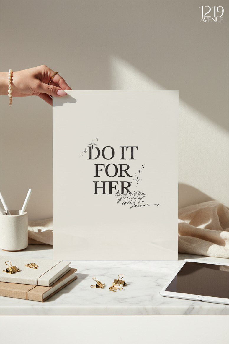 Printed 4K Ultra Gloss Metal Frame A3 Size | Do It For Her Design | 1.2mm Premium Thickness Wall Frame (12x18 Inches)