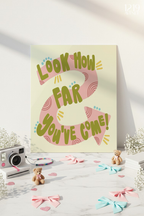 Printed 4K Ultra Gloss Metal Frame A3 Size | Tiny Steps Ahead Print | 1.2mm Premium Thickness Wall Frame (12x18 Inches)