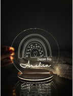 Personalized LED Side Table Lamp| Dream Big Name Customized