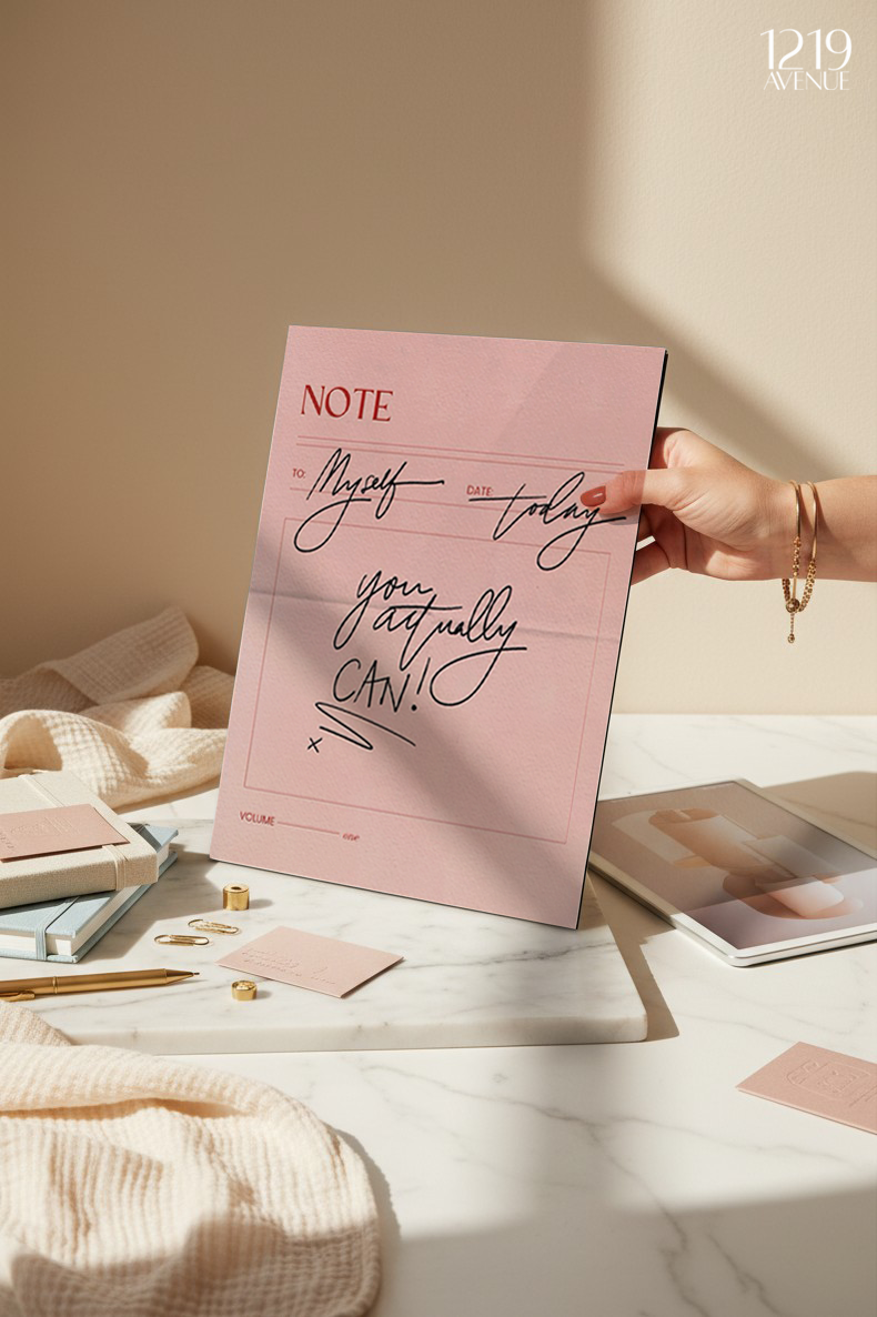 Printed 4K Ultra Gloss Metal Frame A3 Size | Note Design | 1.2mm Premium Thickness Wall Frame (12x18 Inches)