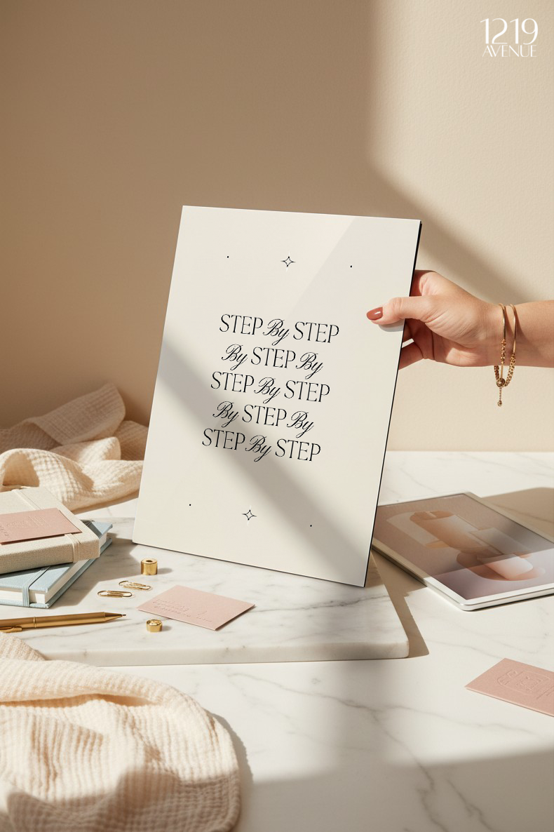 Printed 4K Ultra Gloss Metal Frame A3 Size | Step By Step Design | 1.2mm Premium Thickness Wall Frame (12x18 Inches)