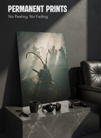 Printed 4K Ultra Gloss Metal Frame A3 Size | Spirit of the Samurai Print | 1.2mm Premium Thickness Wall Frame (12x18 Inches)