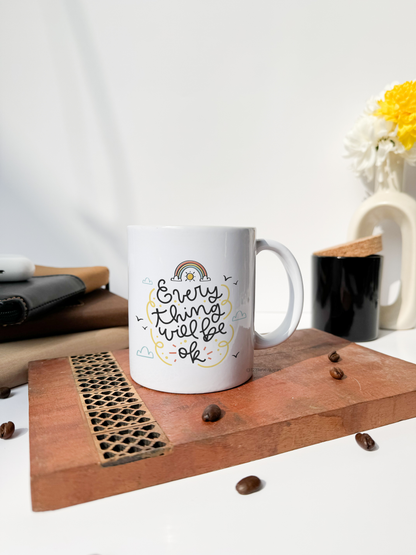Ceramic Mug 350ml | Everything Will Be Okay Print | Pocket Picks Mugs