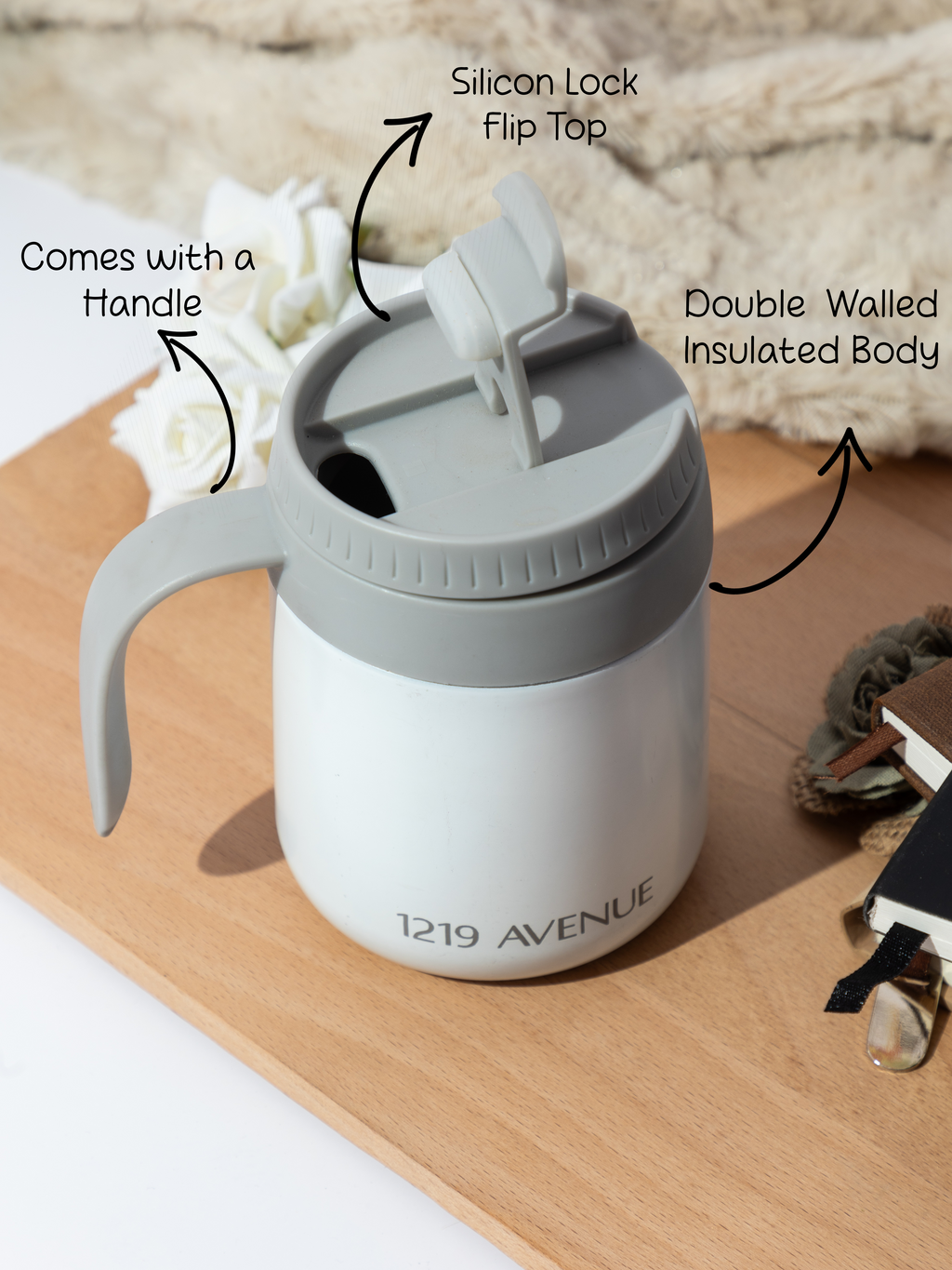 Personalized Name with Initial Elixir Double Walled Insulated Mug 400 ML