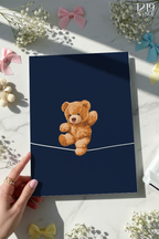 Printed 4K Ultra Gloss Metal Frame A3 Size | Bearly Holding Print | 1.2mm Premium Thickness Wall Frame (12x18 Inches)