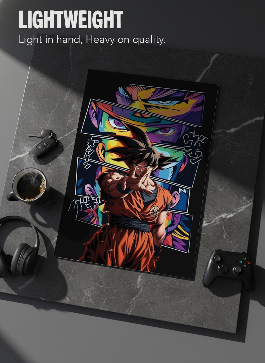 Printed 4K Ultra Gloss Metal Frame A3 Size | Warrior Beyond Limits Print | 1.2mm Premium Thickness Wall Frame (12x18 Inches)