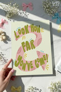 Printed 4K Ultra Gloss Metal Frame A3 Size | Tiny Steps Ahead Print | 1.2mm Premium Thickness Wall Frame (12x18 Inches)