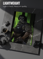 Printed 4K Ultra Gloss Metal Frame A3 Size | War Mode Activated Print | 1.2mm Premium Thickness Wall Frame (12x18 Inches)