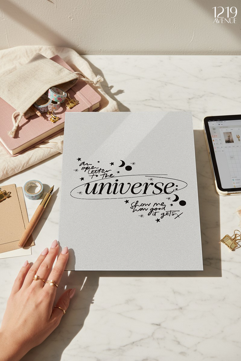 Printed 4K Ultra Gloss Metal Frame A3 Size | Trust the Universe Print | 1.2mm Premium Thickness Wall Frame (12x18 Inches)