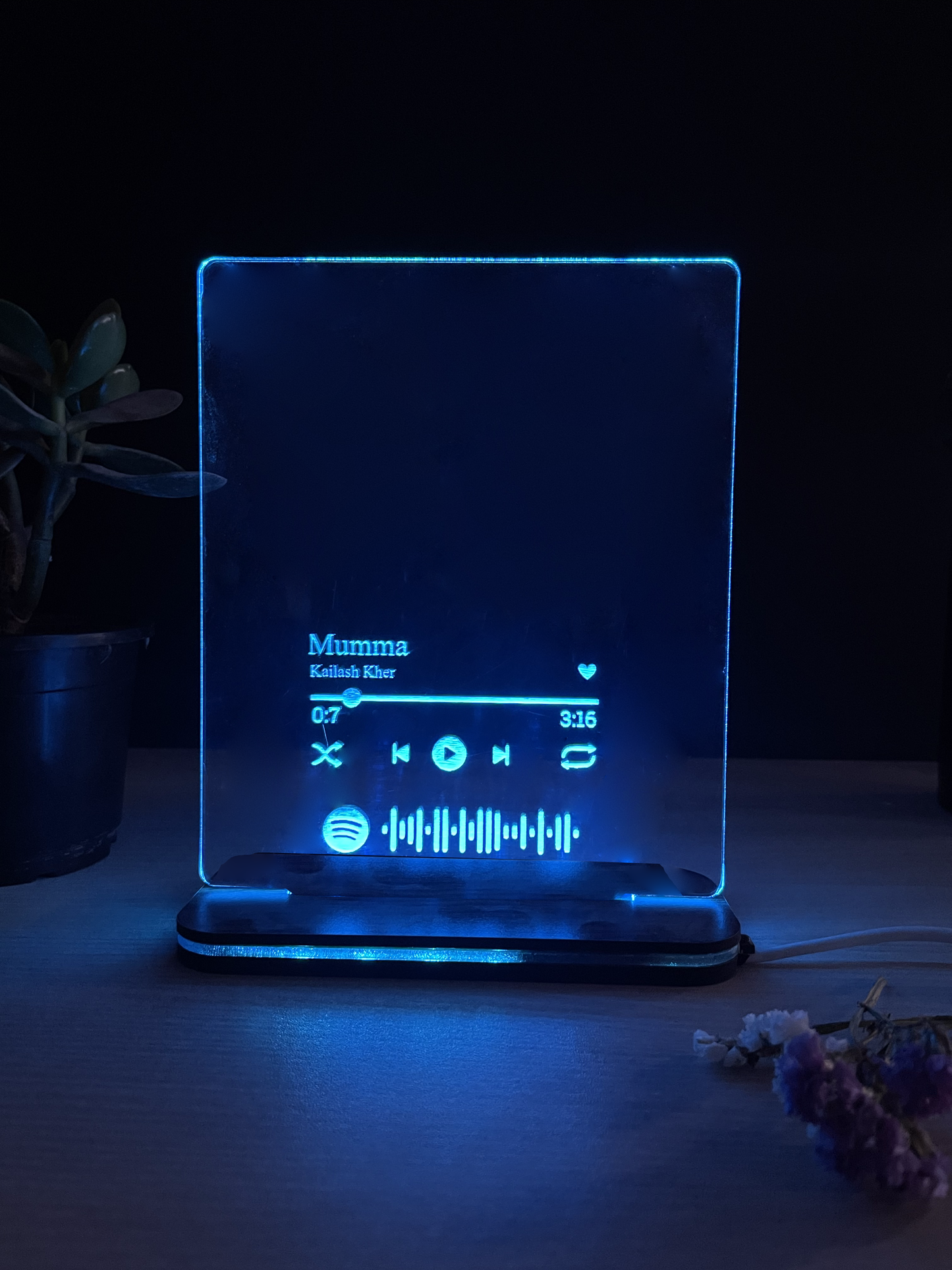 Personalized LED Side Table Lamp | Spotify Song and Image Customized | NO COD