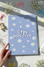 Printed 4K Ultra Gloss Metal Frame A3 Size | Blue Bloom Positivity Print | 1.2mm Premium Thickness Wall Frame (12x18 Inches)