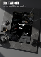 Printed 4K Ultra Gloss Metal Frame A3 Size | Lock In Mentality Print | 1.2mm Premium Thickness Wall Frame (12x18 Inches)