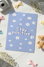Printed 4K Ultra Gloss Metal Frame A3 Size | Blue Bloom Positivity Print | 1.2mm Premium Thickness Wall Frame (12x18 Inches)